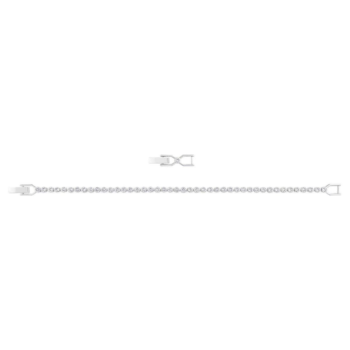 Swarovski Imber Tennis bracelet Round cut, White, Rhodium plated - 1808960