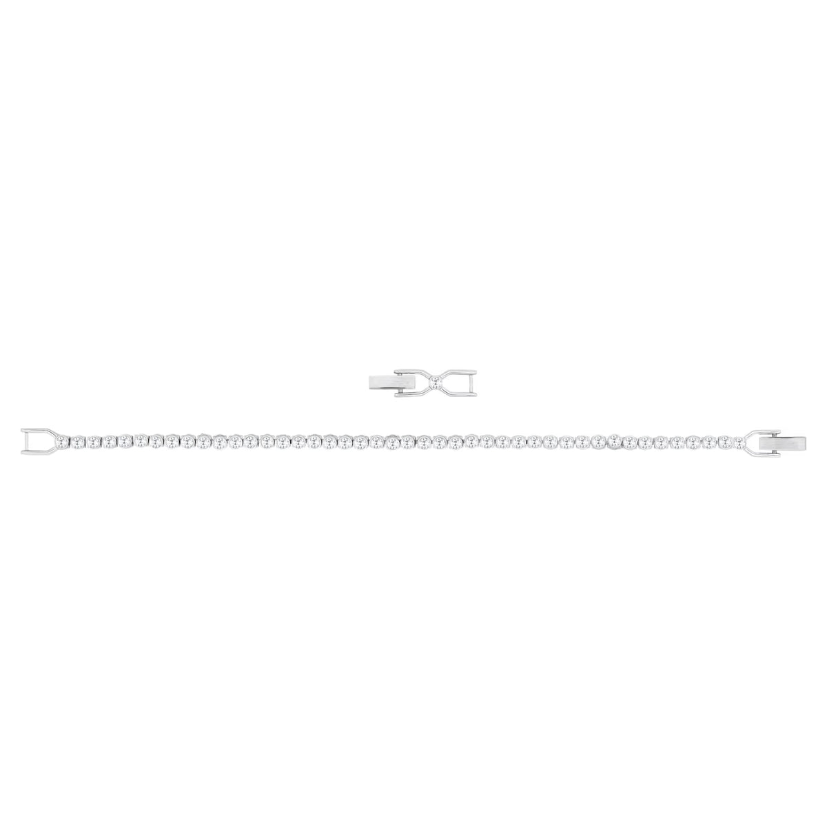 Swarovski Imber Tennis bracelet Round cut, White, Rhodium plated - 1808960