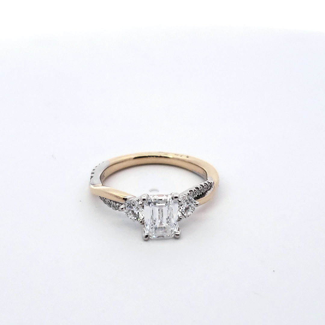 14K Yellow and White Gold 1.50 cttw Lab Grown Diamond Engagement Ring - /