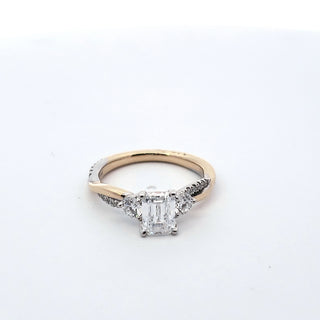 14K Yellow and White Gold 1.50 cttw Lab Grown Diamond Engagement Ring
