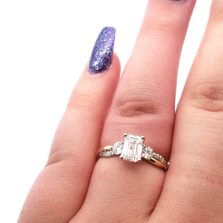14K Yellow and White Gold 1.50 cttw Lab Grown Diamond Engagement Ring