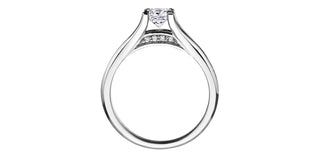 18K White Gold 1.00 cttw Princess Cut Canadian Diamond Ring