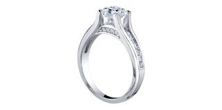 18K White Gold 1.00 cttw Princess Cut Canadian Diamond Ring