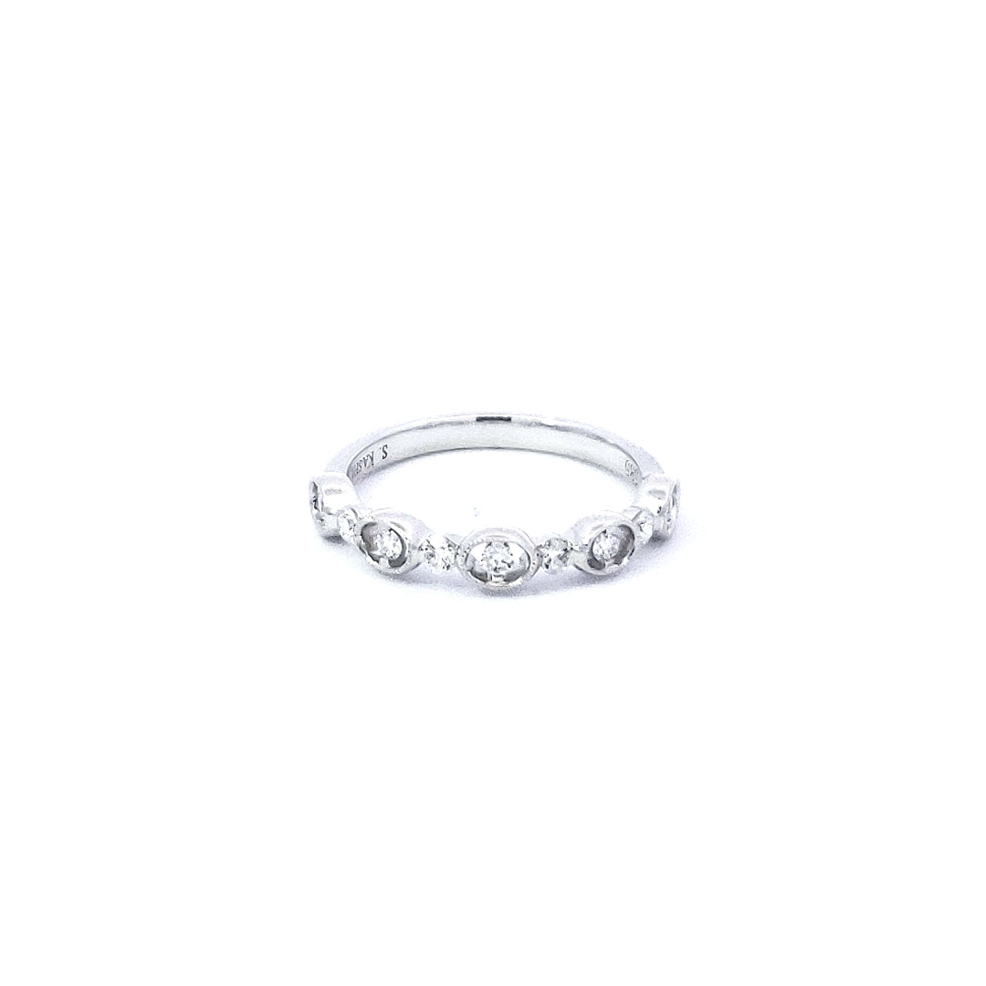 14K White Gold 0.29 cttw Diamond Ring