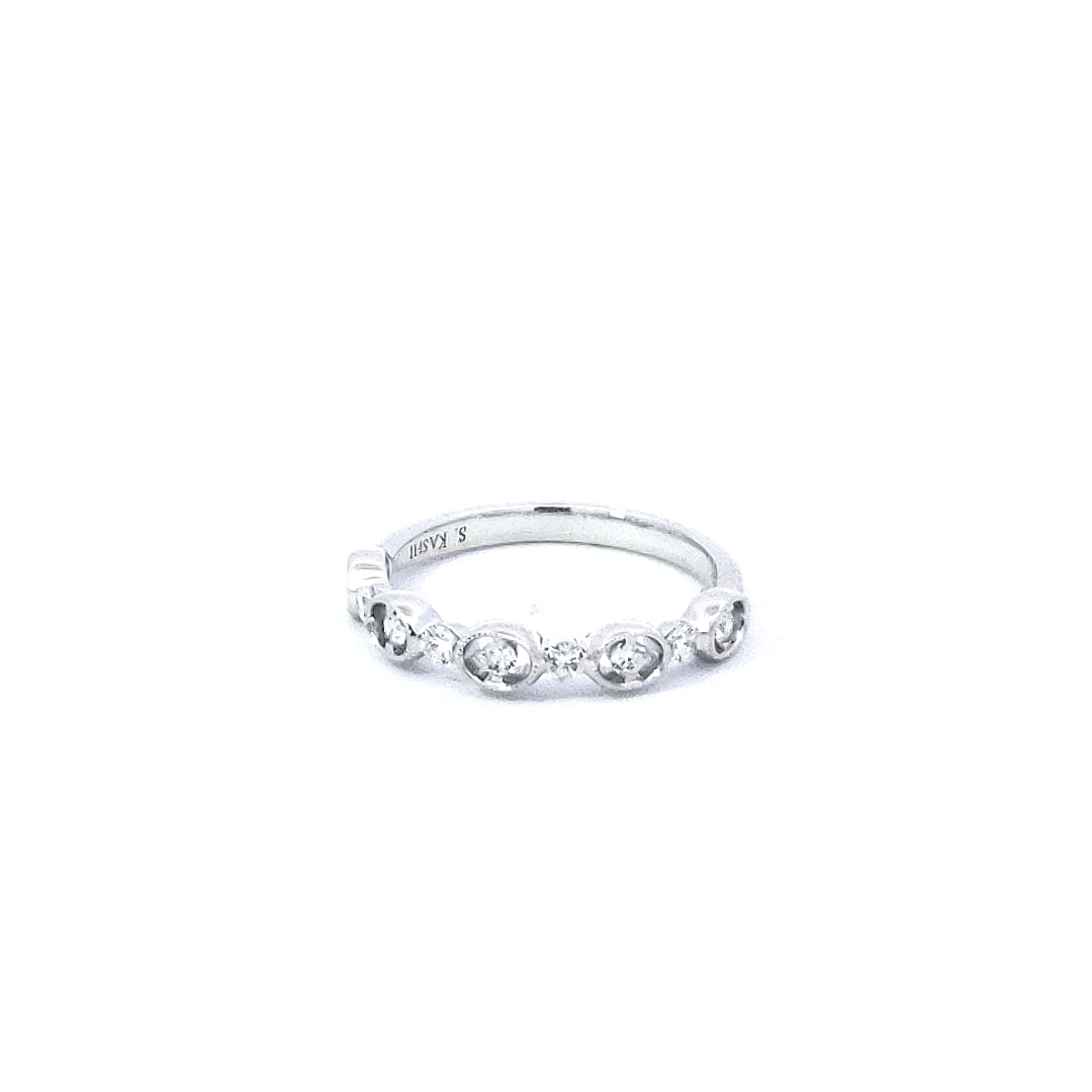 14K White Gold 0.29 cttw Diamond Ring