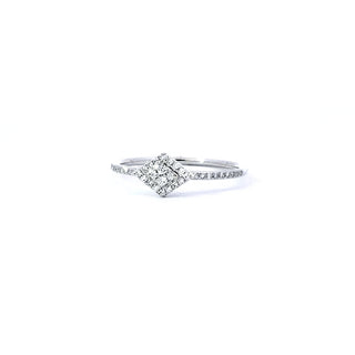 14K White Gold 0.14 cttw Diamond Ring
