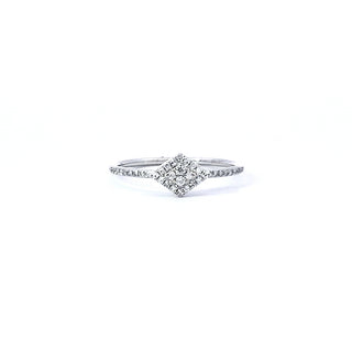 14K White Gold 0.14 cttw Diamond Ring