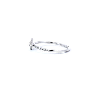 14K White Gold 0.14 cttw Diamond Ring