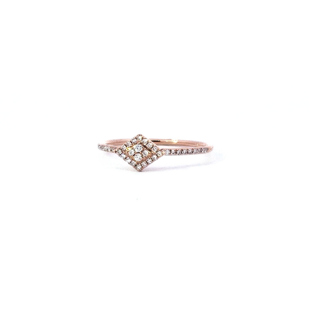 14K Rose Gold 0.14 cttw Diamond Ring