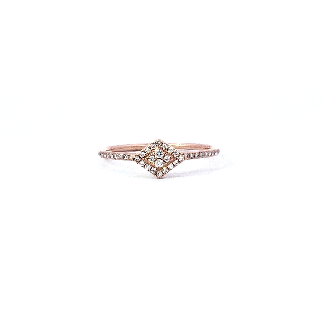 14K Rose Gold 0.14 cttw Diamond Ring