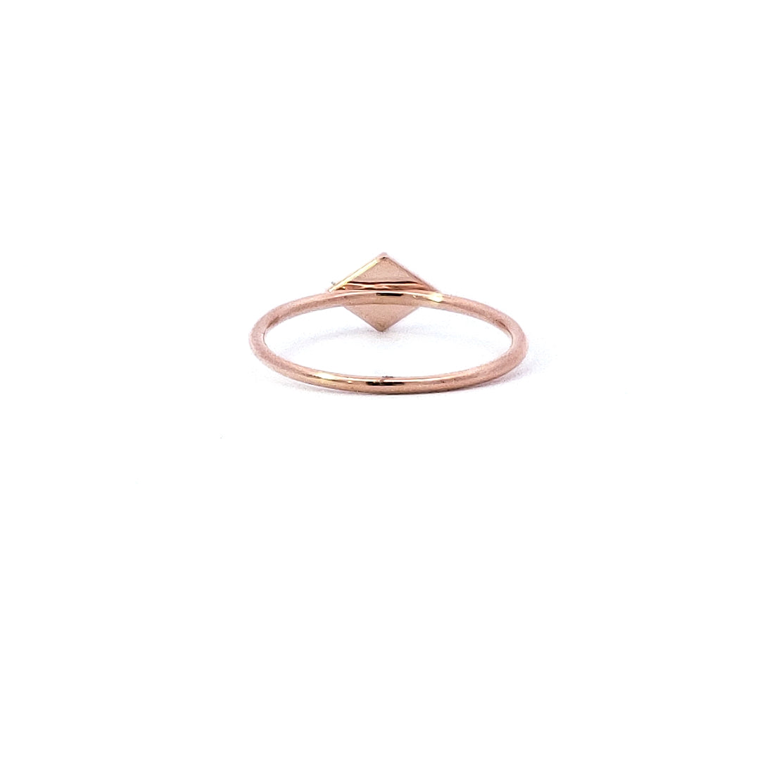 Anillo de diamantes de 0,14 quilates en oro rosa de 14 quilates