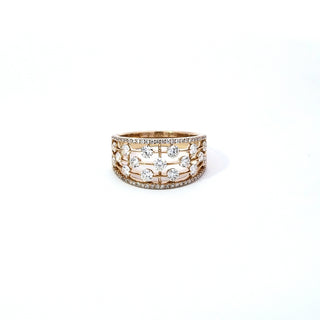 Anillo de diamantes de 1,20 quilates en oro amarillo de 14 quilates