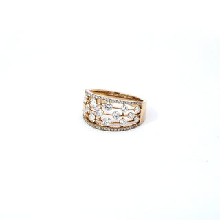 Anillo de diamantes de 1,20 quilates en oro amarillo de 14 quilates