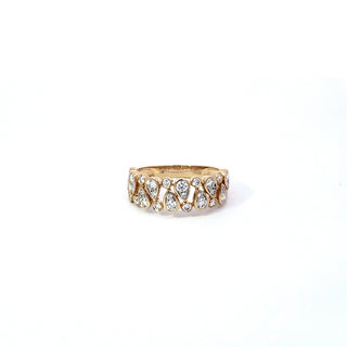 Anillo de diamantes de 0,80 quilates en oro amarillo de 14 quilates