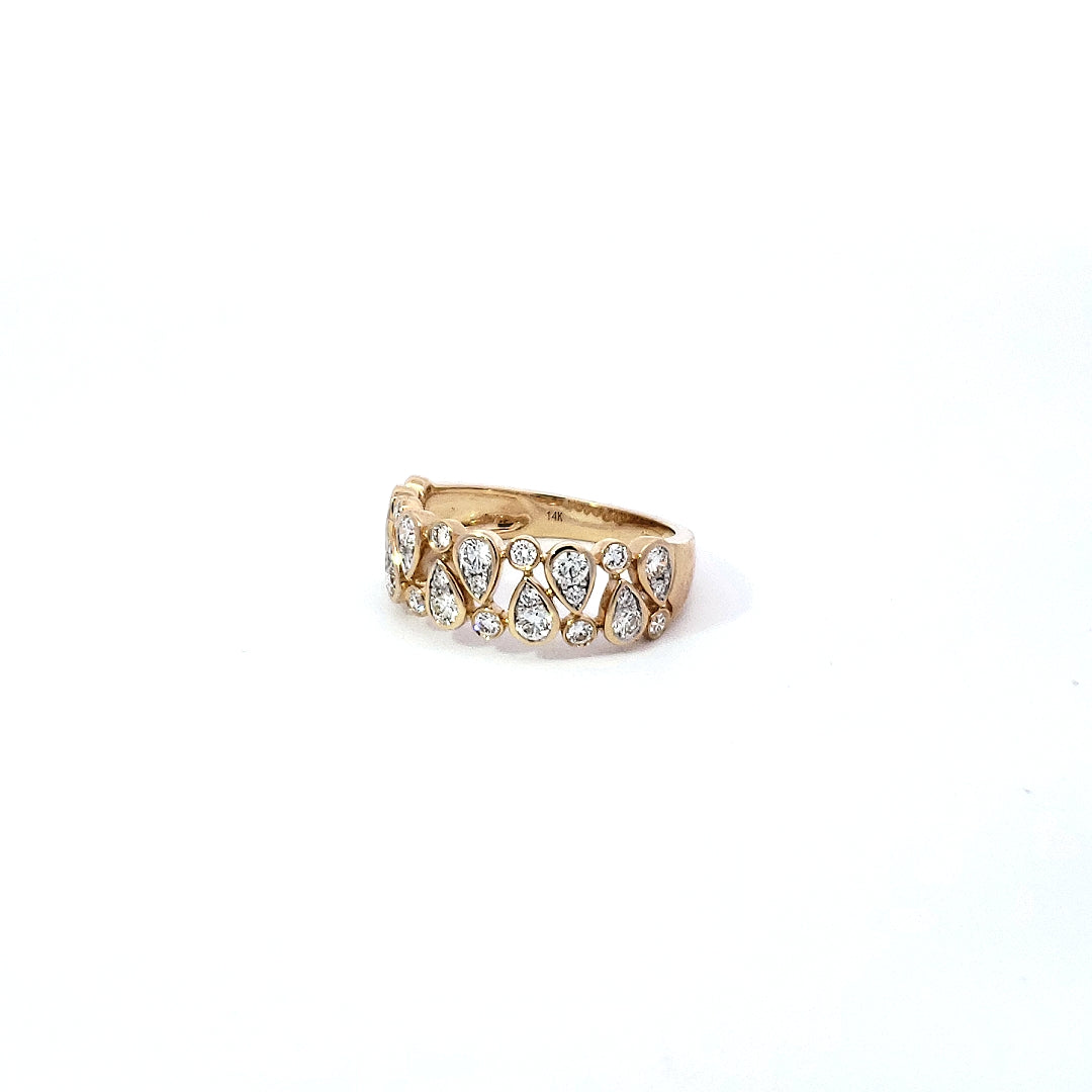 14K Yellow Gold 0.80 cttw Diamond Ring