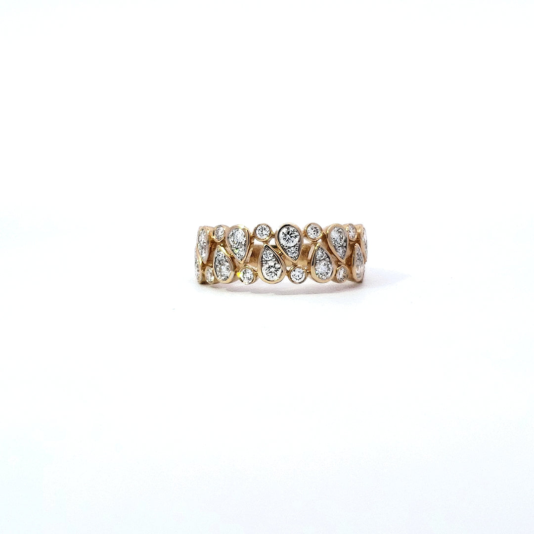 14K Yellow Gold 0.80 cttw Diamond Ring