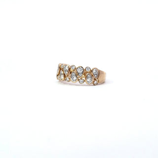 Anillo de diamantes de 0,80 quilates en oro amarillo de 14 quilates