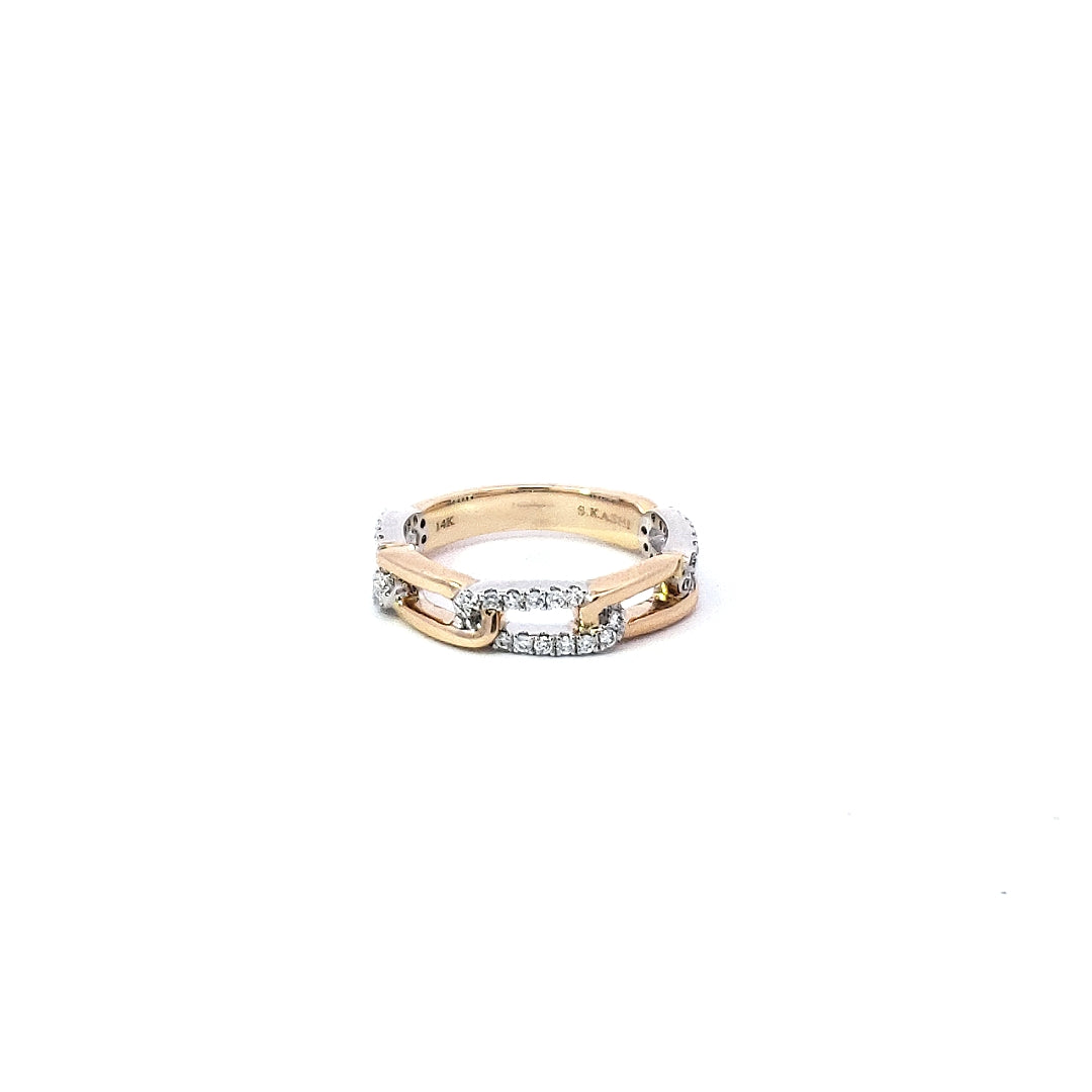 14K Yellow and White Gold 0.21 cttw Diamond Ring