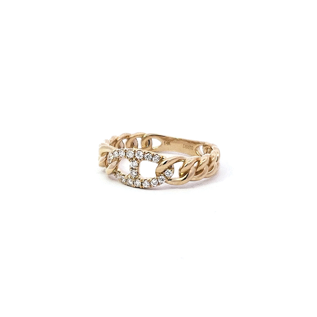 14K Yellow Gold 0.17 cttw Diamond Ring