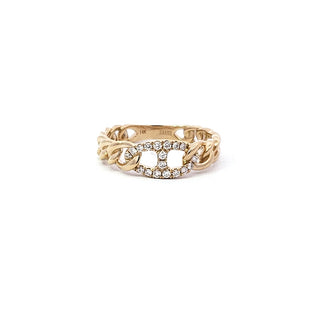 Anillo de diamantes de 0,17 quilates en oro amarillo de 14 quilates