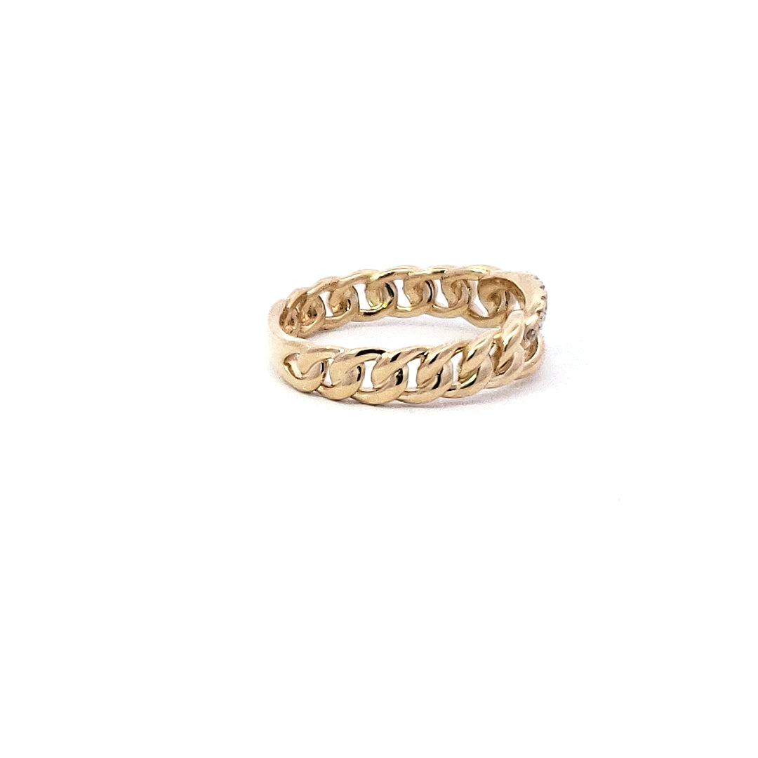 14K Yellow Gold 0.17 cttw Diamond Ring