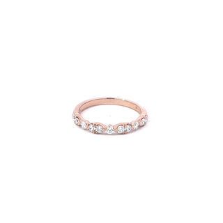 Anillo de diamantes de 0,45 quilates en oro rosa de 14 quilates