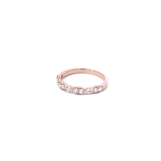 Anillo de diamantes de 0,45 quilates en oro rosa de 14 quilates