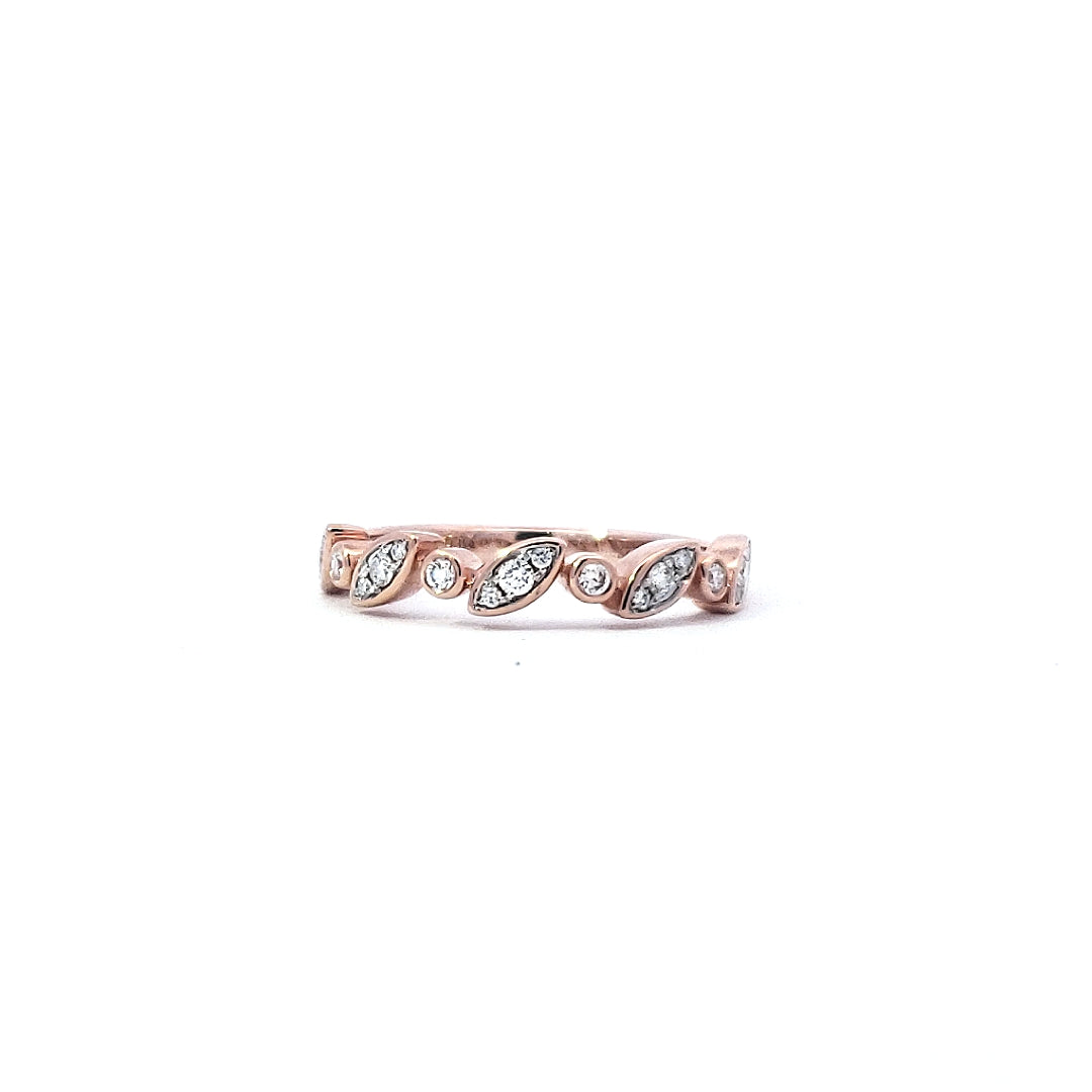 14K Rose Gold 0.19 cttw Diamond Ring