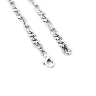 Brazalete de diamantes de 0,51 quilates en oro blanco de 14 quilates