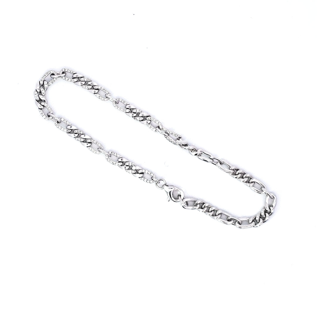 14K White Gold 0.51 cttw Diamond Bracelet