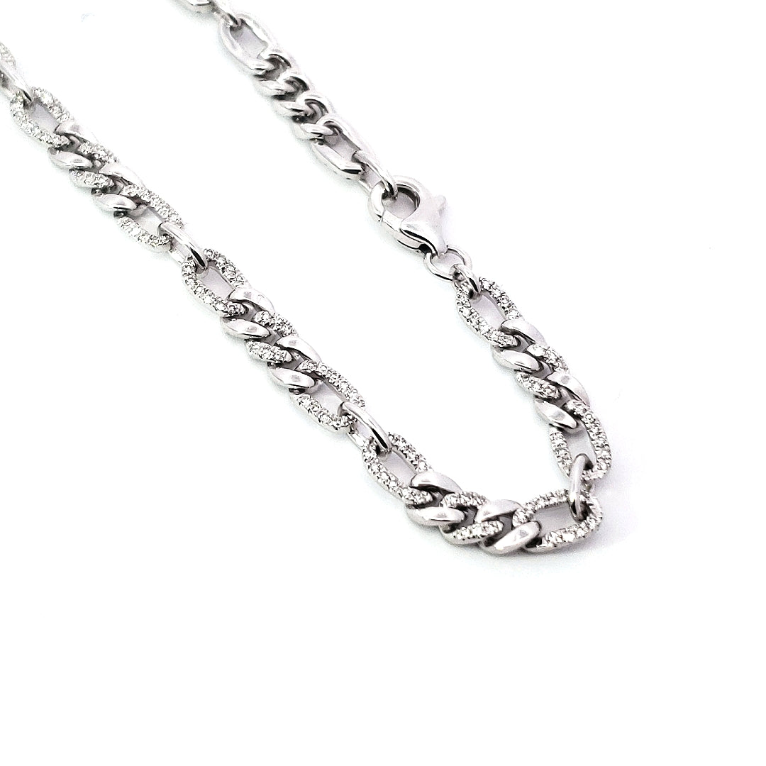 14K White Gold 0.51 cttw Diamond Bracelet