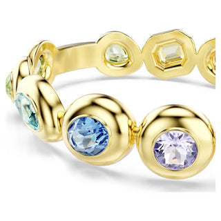 Swarovski Gema bangle, Mixed cuts, Multicolored, Gold-tone plated 5737447