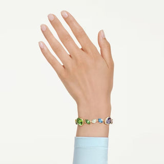 Swarovski Gema bracelet, Mixed cuts, Multicolored, Gold-tone plated 5737453