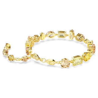 Gema bracelet, Mixed cuts, Yellow, Gold-tone plated 5718072