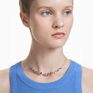 Collar Swarovski Gema, Tallas mixtas, Multicolor, Baño de rodio - 5658398 