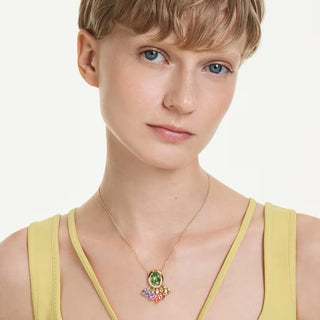Swarovski Gema pendant, Mixed cuts, Dangling crystals, Multicolored, Gold-tone plated 5741587