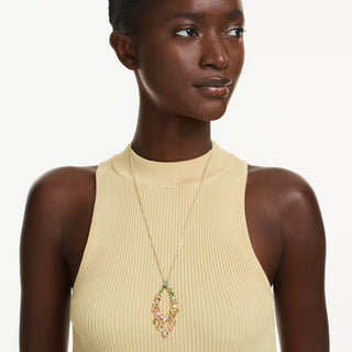 Swarovski Gema pendant Mixed cuts, Multicoloured, Gold-tone plated 5741589