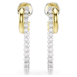 Swarovski Hyperbola earrings, Round cut, White, Mixed metal finish 5749366