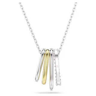 Swarovski - Hyperbola pendant, Mixed cuts, White, Mixed metal finish - 5696626