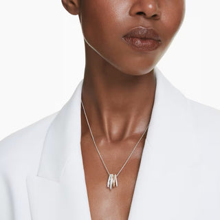 Swarovski - Hyperbola pendant, Mixed cuts, White, Mixed metal finish - 5696626