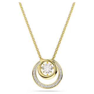 Swarovski Hyperbola pendant Round cut, White, 18k gold finish - 5738248