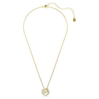 Swarovski Hyperbola pendant Round cut, White, 18k gold finish - 5738248