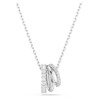 Swarovski Hyperbola pendant, Round cut, White, Rhodium plated 5737064