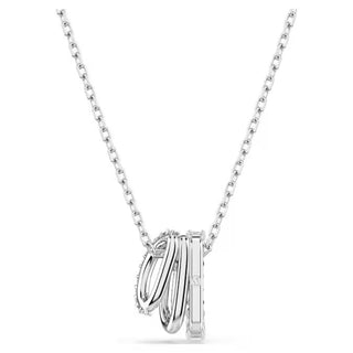 Swarovski Hyperbola pendant, Round cut, White, Rhodium plated 5737064