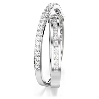 Swarovski - Hyperbola ring Mixed cuts, White, Rhodium plated - 5691231