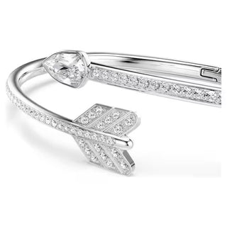 Swarovski Idyllia bangle, Mixed cuts, Arrow, White, Rhodium plated 5737264