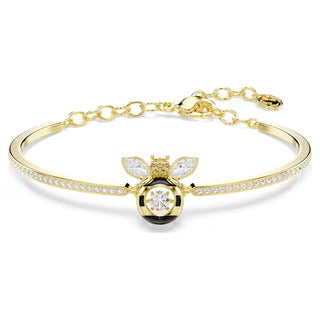 Swarovski Idyllia bangle Mixed cuts, Bee, Multicoloured, Gold-tone plated 5742679
