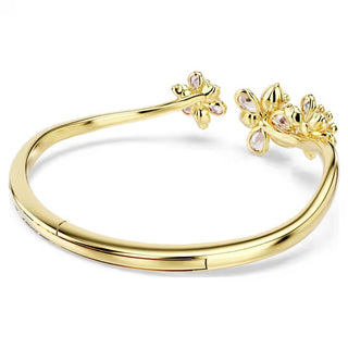 Idyllia bangle, Mixed cuts, Flower, Multicolored, Gold-tone plated 5732387