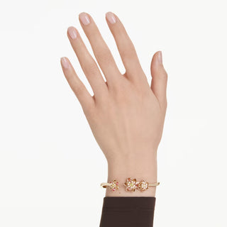 Idyllia bangle, Mixed cuts, Flower, Multicolored, Gold-tone plated 5732387