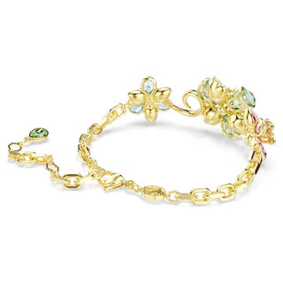 Swarovski - Idyllia bracelet, Mixed cuts, Flower, Multicolored, Gold-tone plated 5717156